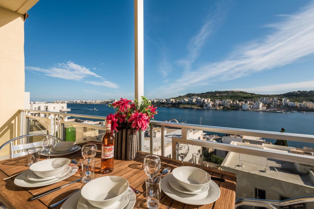 Bayview 2 Bedroom Seaview Apartment With Large Terrace With Panoramic Views - By Getawaysmalta St. Paul's Bay Exterior photo